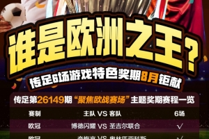 谁是欧洲之王?传足特色奖期第26149期聚焦欧战赛场