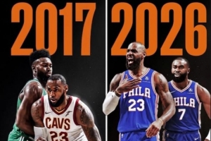 兜兜转转!詹姆斯上次东部揭幕战大战布朗 如今两人在费城联手