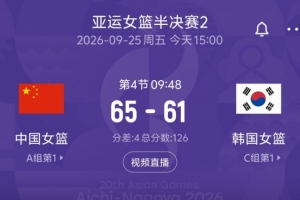 一度被反超!中国女篮和韩国女篮第三节打成24比25