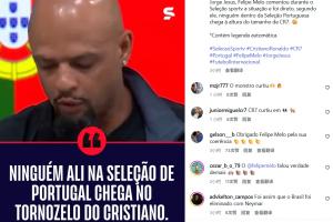 C罗点赞梅洛称“葡萄牙对C罗态度与阿根廷对梅西差距太大”的切片