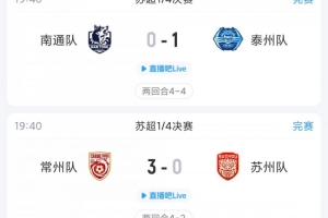 苏超综述:四强出炉!无锡双杀徐州,常州逆转,泰州、盐城晋级